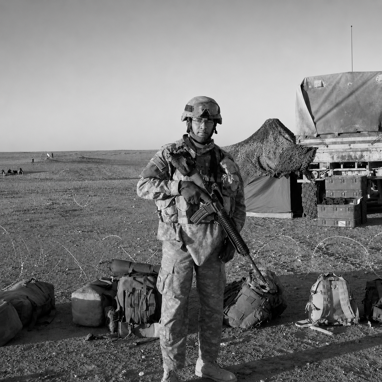 Phillip during his deployment to Iraq, 2000s
